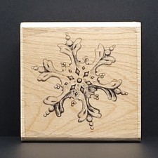 Inkadinkado Ornate Snowflake Wood Mounted Rubber Stamp 98309 Christmas Winter