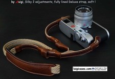 LUIGI SILKY FULLY LINED STRAP for LEICA,NIKON,FUJI,ZEISS,2 LENGHT's ADJUSTMENTS.