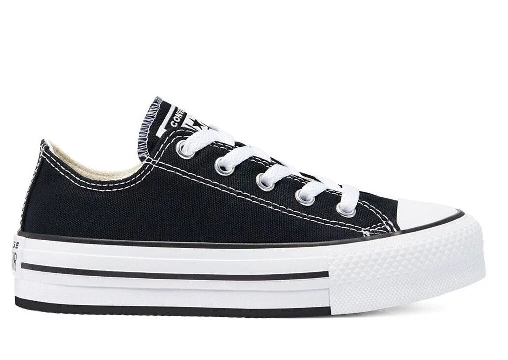 Converse all star platform nere cheap basse