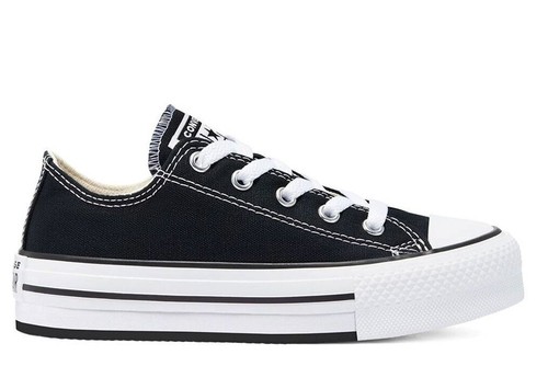 platform converse black low top