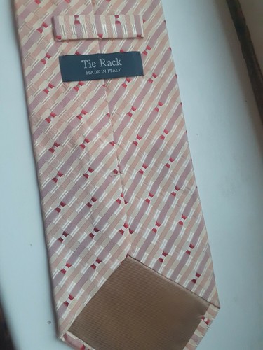 Vintage Old Retro Style 1980s Yuppie Smart Tie Pink original - Picture 2 of 12