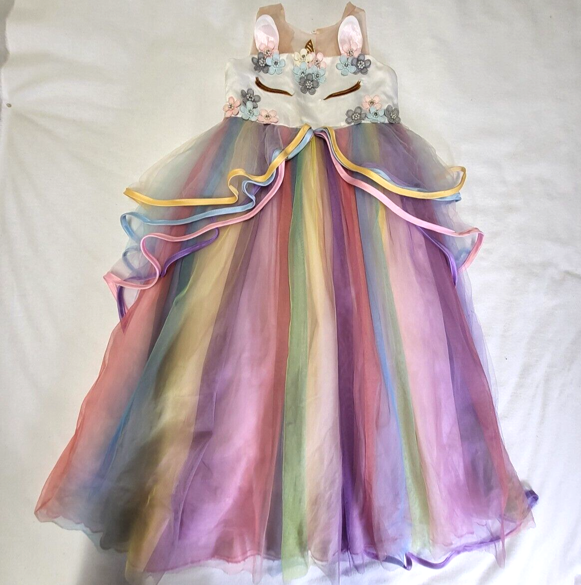 Unicorn Dress DYMCII Tule Pearl Flowers Ribbons Girls 5-6 FANCY PARTY CELEBRATE | eBay Unicorn Dress DYMCII Tule Pearl Flowers Ribbons Girls 5-6 FANCY PARTY CELEBRATE | eBay