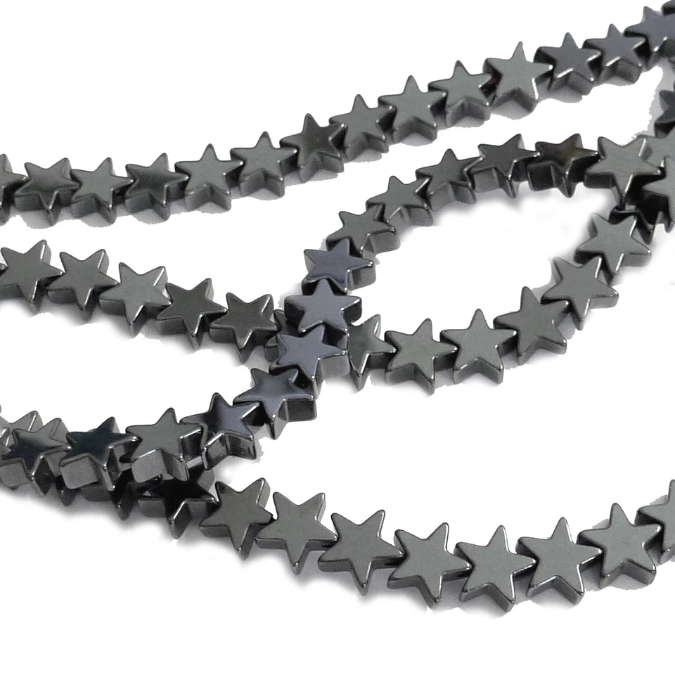 Hämatitperlen Stern ca. 5,5 mm Strang ca. 85 Perlen Spacer nenad-design AN163 - Bild 4 von 4