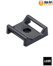 Screw Mounted Cable Tie Mounts - Black and White (Natural) Various Sizes