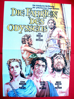 Kinoplakat DIN A1 1954 DIE FAHRTEN DES ODYSSEUS Kirk DOUGLAS,Anthony QUINN