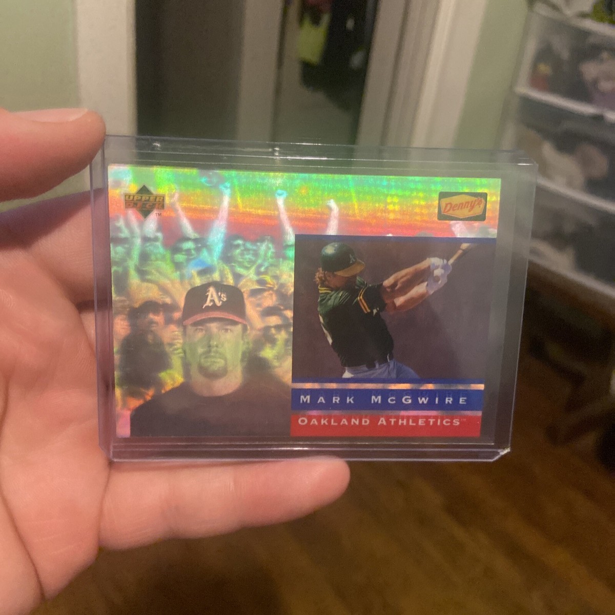 1995 Upper Deck Denny's Hologram Mark McGwire 16 of 28 Free Shipping  Oakland A’s
