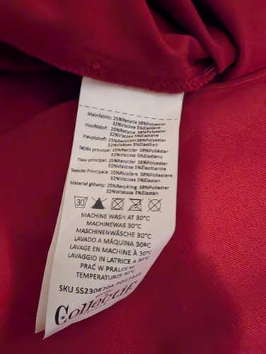 NEW! Collectif Cherylin A-Line Swing Red Dress V-neck Twill Stretch 3XL 3X plus - Picture 7 of 8