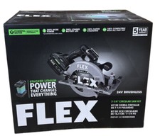 FLEX 24-volt 7 1/4 in Brushless Cordless Circular Saw Kit 10 Ah Battery Charger