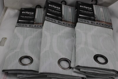 New - Eclipse Absolute Zero 100% Blackout Curtain 50'' x 84'' Lot Of 3 $150