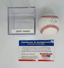 AUTHENTIC AUTOGRAPHED ROOKIE OLB JERRY SANDS BASEBALL PSA DNA COA LA DODGERS RC 