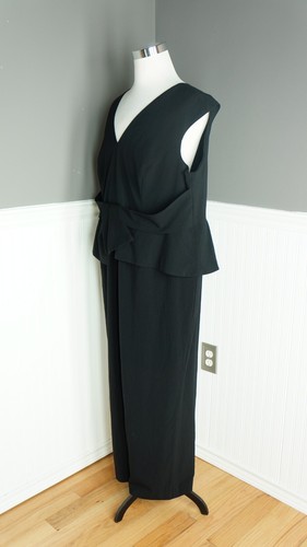 Vince Camuto Women's Wide-Leg Jumpsuit Black Size 22W Sleeveless V-Neck - Picture 4 of 4