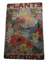 Metal Sign Plants Not People Garden Decoration Home Wall Art Decor 8x12in