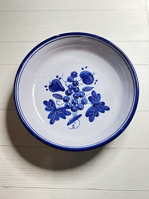 Vincenzo Pintro Vietri Pottery Hand painted Serving Bowl Signed 11.5 