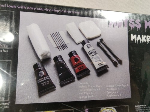 Face Art Gesichtsfarbe Make-up Set Set Abgrund Mumie Halloween - Bild 2 von 3