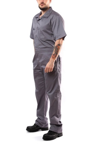 Kolossus Short Sleeve Cotton Blend Coverall with Multi Pockets Jumpsuit - Picture 12 of 18
