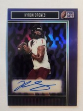2025 Leaf Pro Set Metal Football Kyron Drones Prismatic Purple RC AU SN/15