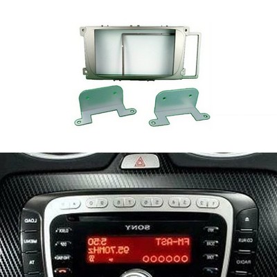 Gray Stereo Radio Fascia Panel Dash Trim Frame For Ford Focus C-Max/S-Max A
