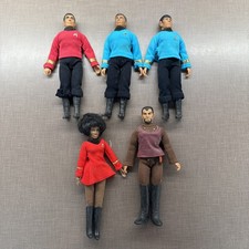 Lotto bambole vintage Star Trek Mego | Spock, Scotty, ecc| 5 personaggi, 1974 senza scatola