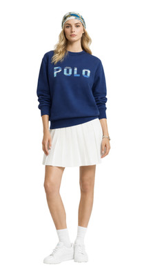 POLO RALPH LAUREN Embellished Sweatshirt Sweater Pullover Jumper Navy XL