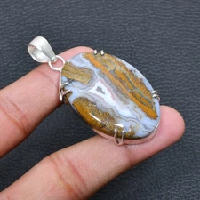African Moss Gemstone Handmade  Jewelry Pendant 2.08" P271