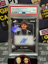 Kimi Antonelli AUTO Nero 6/10 RC Rookie PSA 9 - Topps F1 Luci Fuori 2025