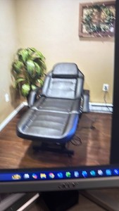 LCL Beauty Black Adjustable Reclining Massage Table Salon Spa Chair Style