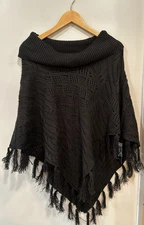 Style & Co. Women’s Black Sweater Shawl S/M From Macy’s