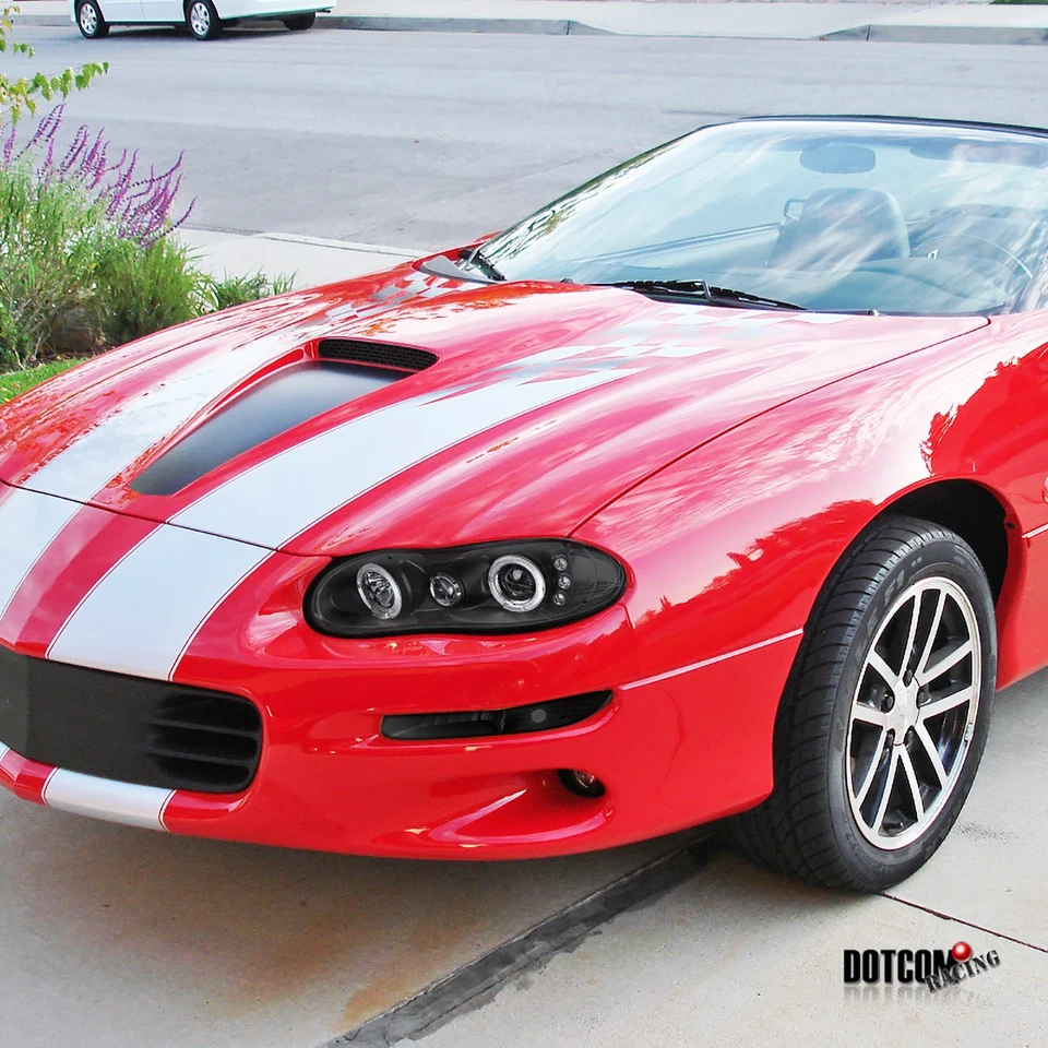 Black Fit 1993-2002 Chevrolet Camaro Front Bumper Signal Lights Parking Lamps - Изображение 2 из 4