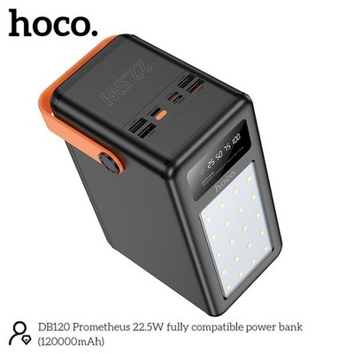Hoco DB120 Virtuous 22.5W Fully Compatible Power Bank 120000mAh Black
