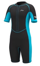 Herto Guardian Black Turquoise Front Zip Wetsuit Water Sports Outdoor Wakeboard