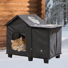 Cat House Oxford Cloth Gifts Protection Barn for Winter Cat Shelter Pet Bed