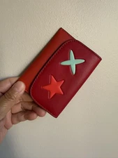 NEW‼️ COACH STAR CARD POUCH IN SMOOTH LEATHER, F11721