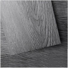 Art3d Peel and Stick Floor Tile Vinyl Wood 36 x 6 x 0.1 inches, Deep Grey