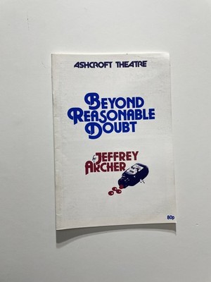 Beyond Reasonable Doubt - Ashcroft Theatre Programme 1991