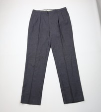 Vtg 70s Streetwear Mens 38x36 Distressed Worsted Wool Blend Wide Leg Pants USA