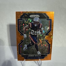 2021 Panini Prizm - James White #98 Orange Disco Prizm