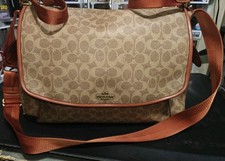 Coach Leather Messenger Baby Diaper Bag