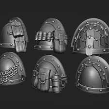 Scavenger Shoulder Pauldron X20 By Frigid 32mm Proxy Bits