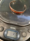 ANTIQUE NATIVE AMERICAN STERLING SILVER ZUNI CUFF BRACELET 17 GRAMS ORANGE SHELL — photo 10