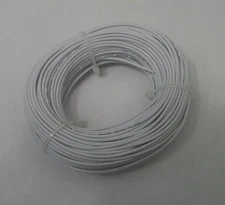 22 AWG tinned copper stranded hook up wire, 100 feet White UL1007