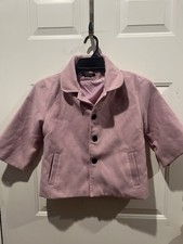Girls Zara Coat No Size Tag- Fits Approximately 6/7/8 Blush Pink Button Front