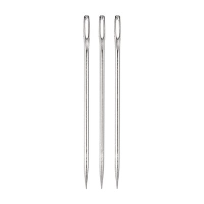 3PCS Upholstery Needle Large Eye Extra Long 4in Sewing Straight Hand Needles