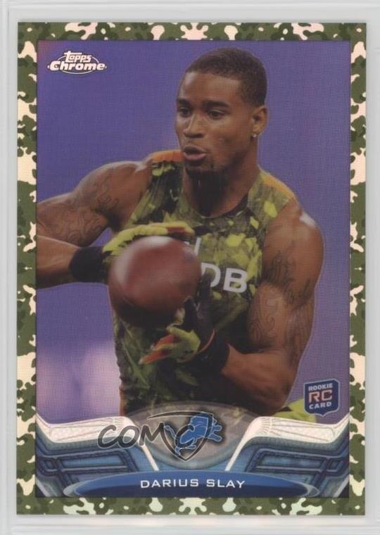 2013 Topps Chrome Military Refractor 338/499 Darius Slay #167 Rookie RC 1by