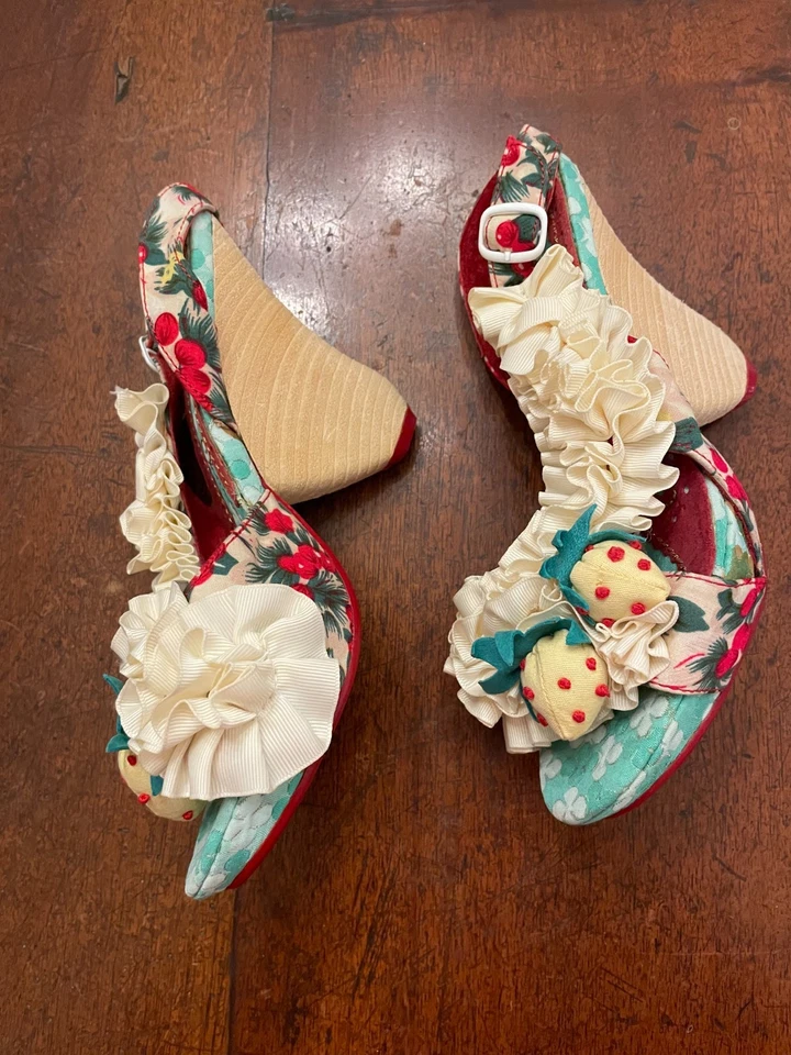 Слингбек Irregular Choice Raspberry Ripples размер США 6,5 евро 36,5 - Изображение 3 из 4