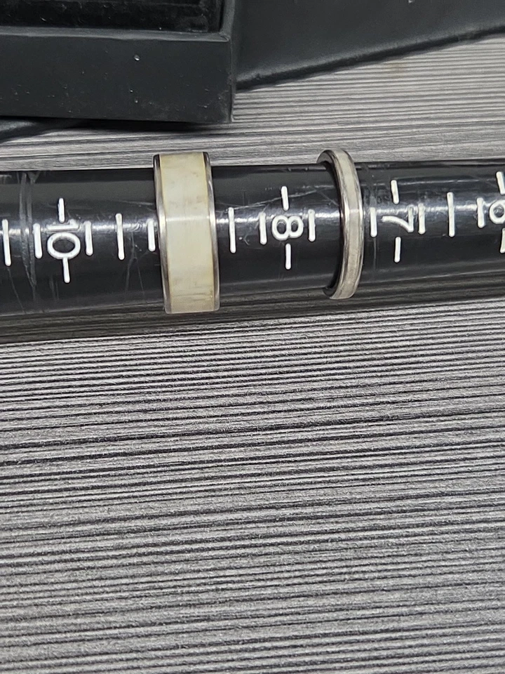 TI титана олень обручальное кольцо размер 9 и 7,5 оленей охоты мужчин и женщин - Изображение 4 из 4