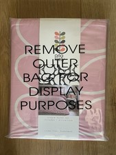 Orla Kiely Bubblegum Pink Linear Stem Single Duvet Cover & Pillowcase Set - New