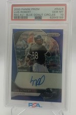 2020 Panini Prizm Luis Robert Blue Donut Circles RC Auto RALR /40 PSA 10 NY Mets