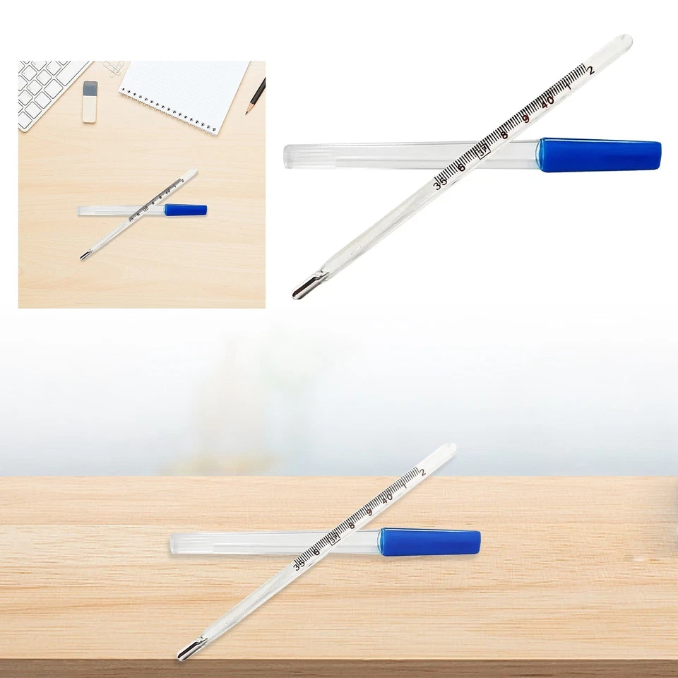 Mercury Fever Thermometer - Fast Oral/Ear Temperature Check, Durable Glass Desig - Bild 3 von 4