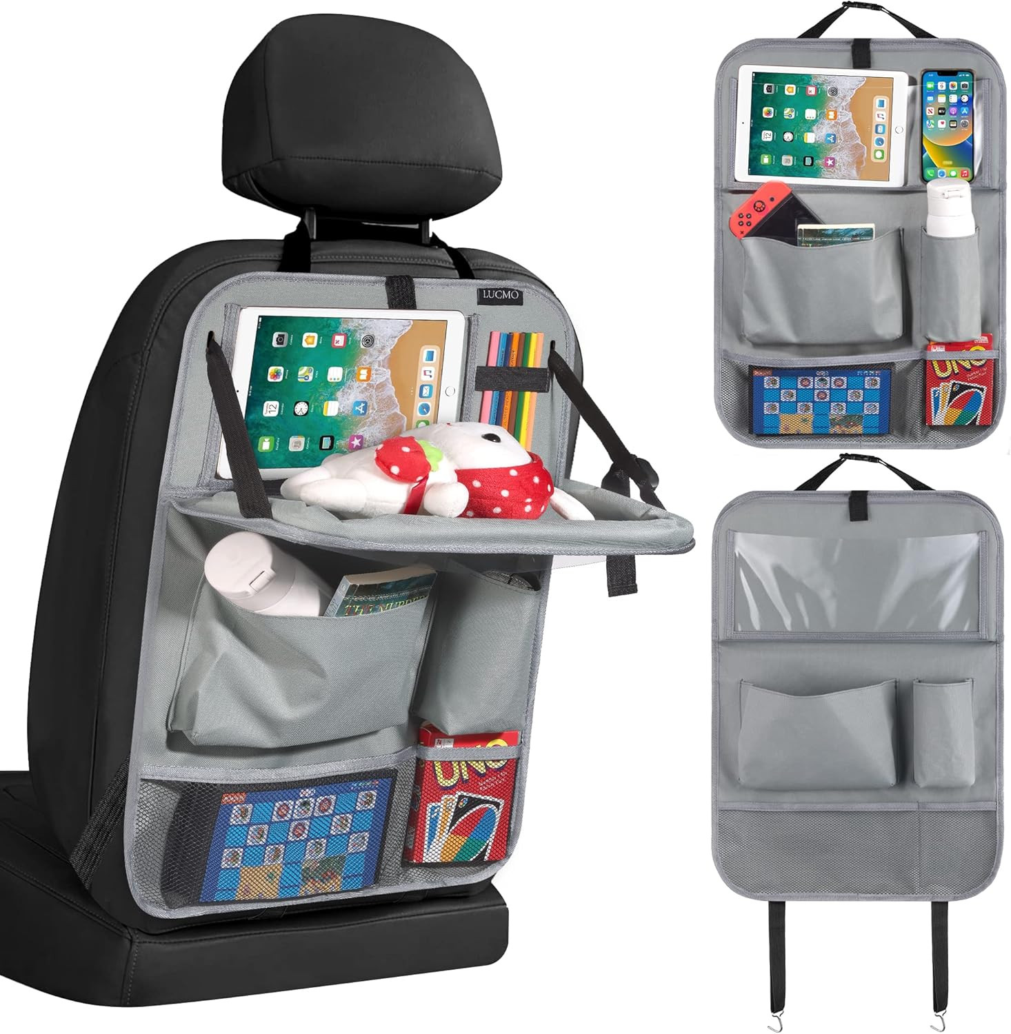 Organizer Sedile Posteriore Auto con Porta Tablet e 6 Tasche per Bambini