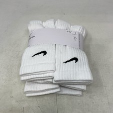 Nike Everyday Cushioned Crew Socks 6-Pack White Kids M